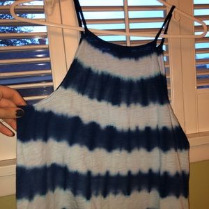 Express blue tie dye tank NWOT